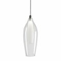 Kuzco Lighting Single LED Pendant With Slender Drop Clear Outer With Frosted Inner Glass PD3004